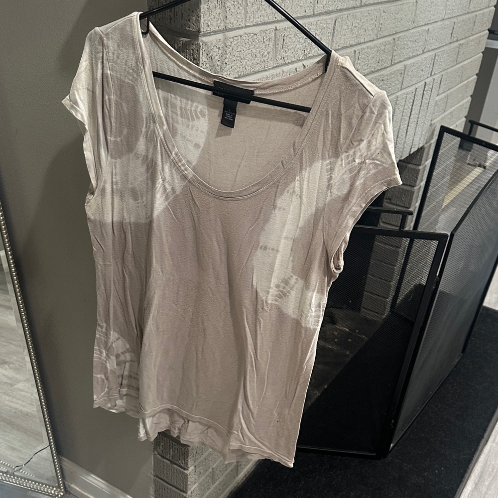 INC International Concepts Beige Short Sleeve Tee
